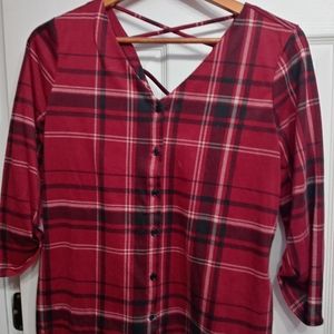 French Laundry Plaid top